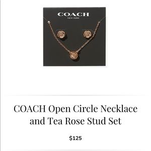 Coach Earrings and Necklace Set